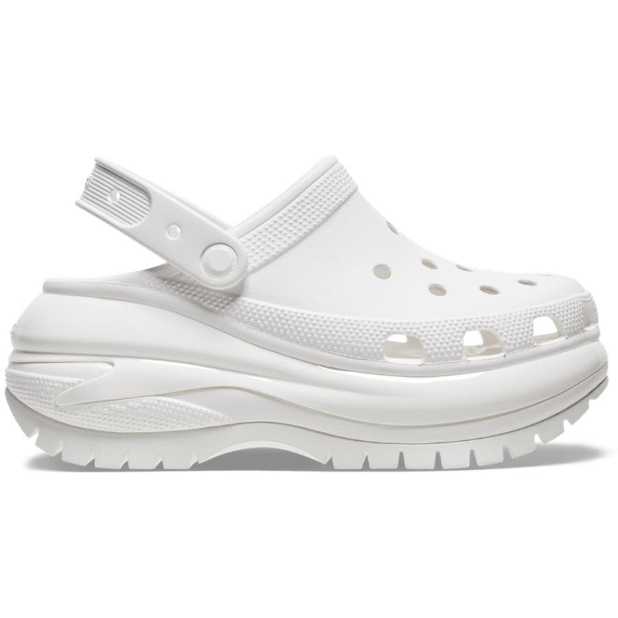 セール 50%OFF crocs クロックス 国内正規品 207988 Mega Crush Clog White 100 メガ クラッシュ クロッグ サンダル 厚底 白  アウトレット SALE 半額