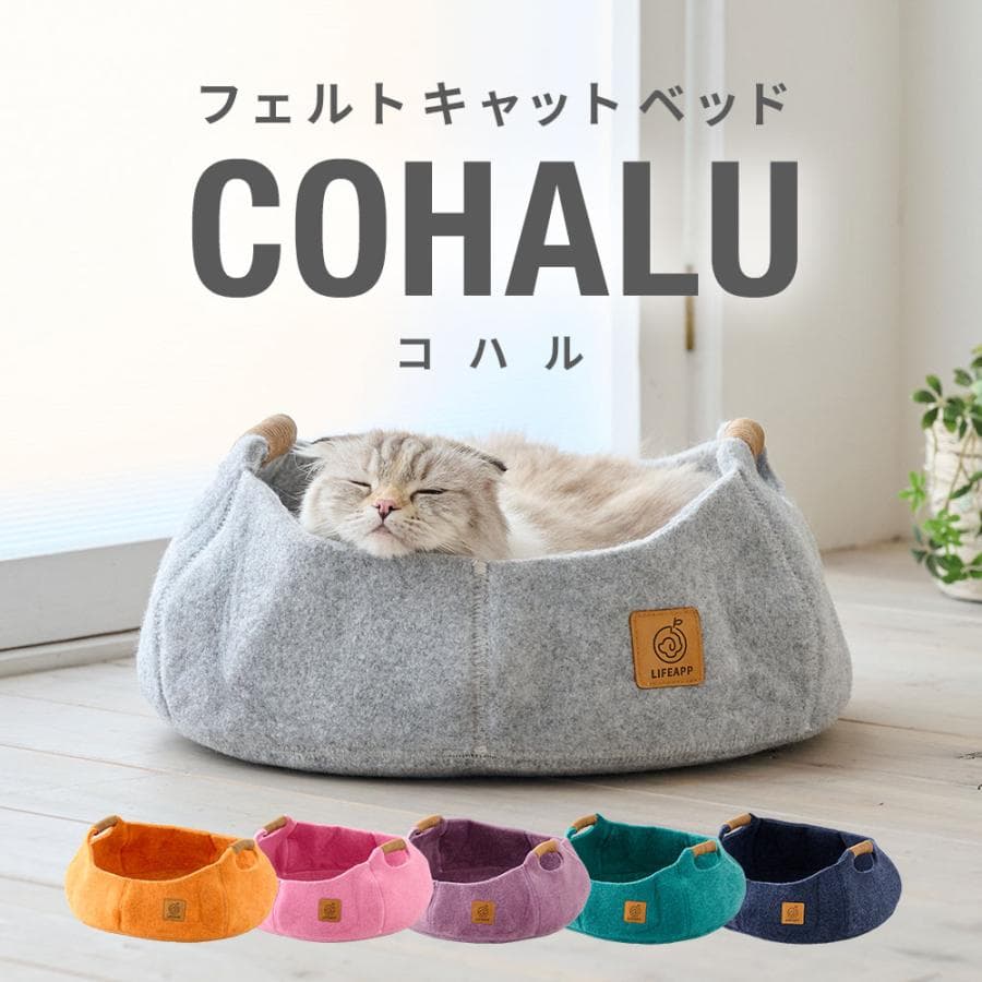 (特価セール中) [コハル 猫 ベッド フェルトキャットベッド COHALU] ねこ ネコ ペット キャットハウス マット おしゃれ 夏 冬