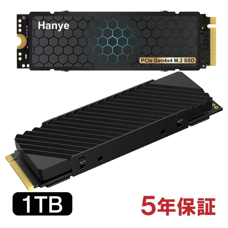 Ổ cứng SSD 1TB 3D NAND TLC có tản nhiệt PCIe Gen4x4 M.2 NVMe 2280 tương thích PS5 Pro/PS5 Slim