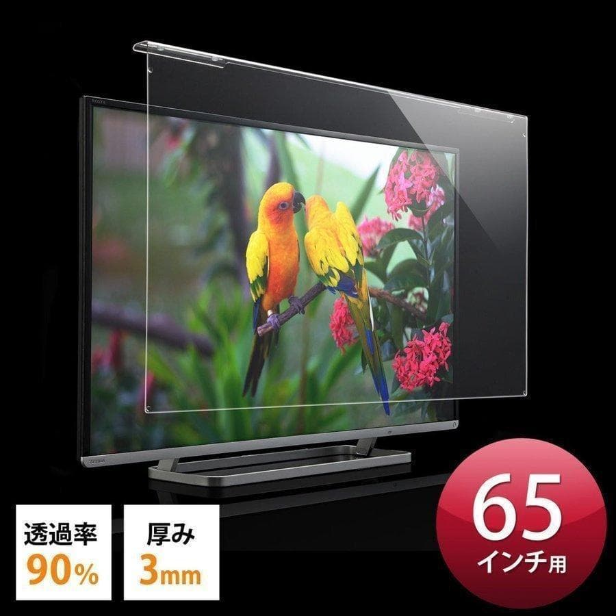 テレビ 保護パネル 液晶テレビ TV フィルター 65インチ 65型 対応 アクリル製 テレビカバー カバー ガード テレビフィルター 汚れ防止 傷防止 200-CRT024