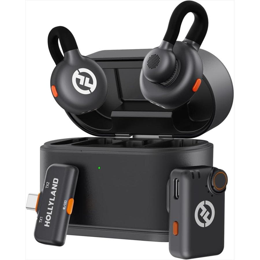 Hollyland Lark M2S Mini Combo | マイクｘ2, USB TYPE-C受信機ｘ1,カメラ受信機x1、充電ケースｘ1※お一人様2個まで【5月セール】