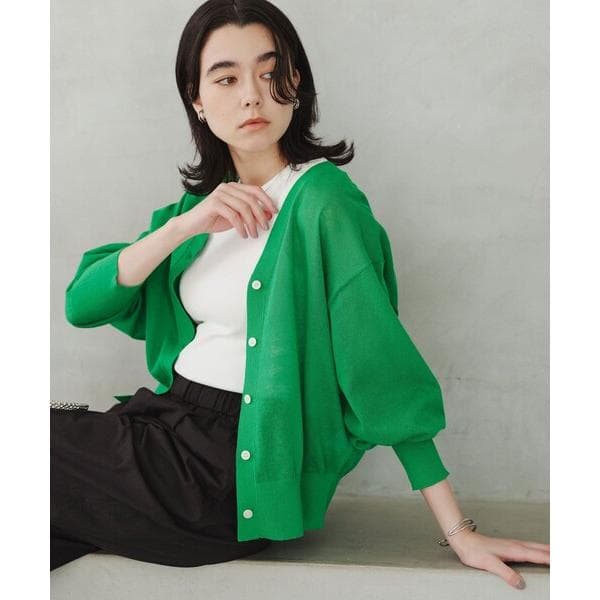 カーディガン 「結論シリーズ」ビューティーネック2WAYカーデ ウォッシャブル レディース