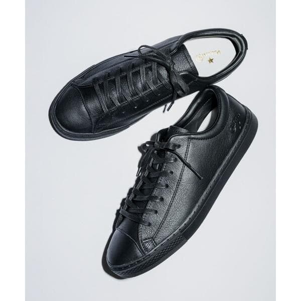 スニーカー 「別注」「CONVERSE」GLR オールスター クップ OX レザー ブラック ドレス スニーカー メンズ