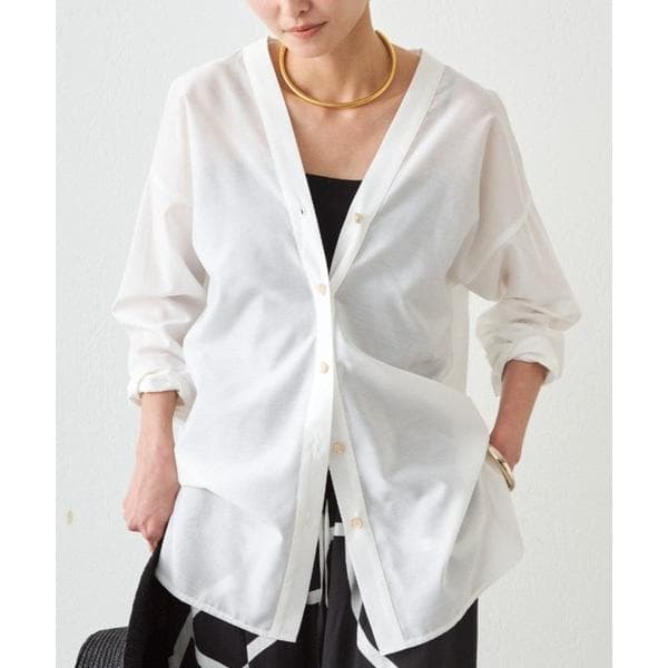 ブラウス シャツ バイヤスロングブラウス レディース