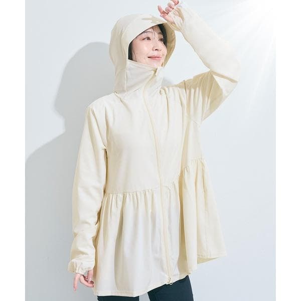 パーカー UVカットティアードパーカー レディース