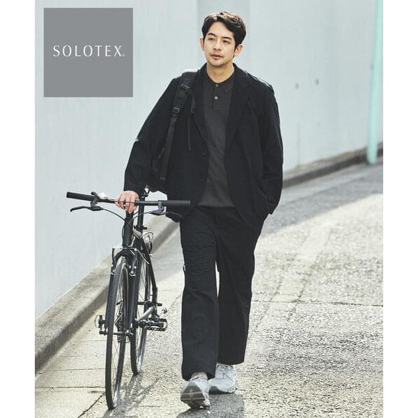 セットアップ SOLOTEX シアサッカー 2Bジャケット セットアップ/イージーパンツ テーラードジャケット メンズ