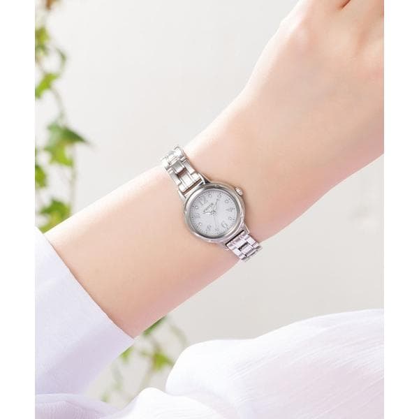 腕時計 wicca ウィッカ ソーラーテック クリスタル入りモデル レディース