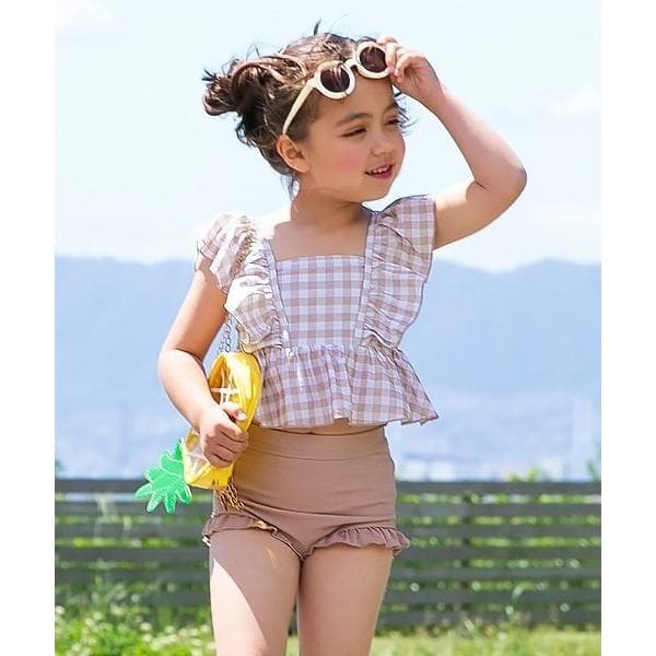 水着 UVカット えらべるデザイン ボリュームフリル セパレート水着 キッズ 子供 女の子