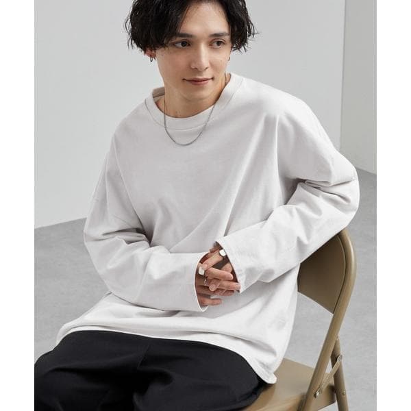 tシャツ リラックスルーズベーシックT オーバーサイズ ラスティックコットン L/Sカットソー メンズ レディース