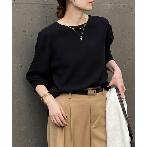 ブラウス シャツ 「ジャケットやカーデのインナーに！」バックスリットブラウスT レディース