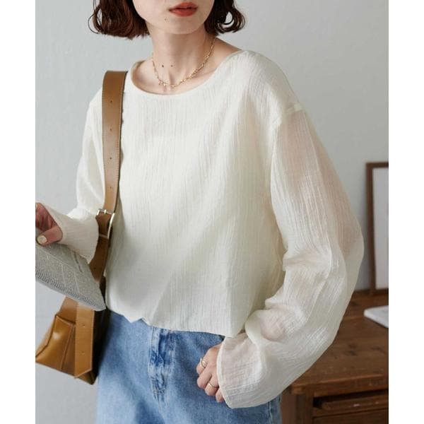 ブラウス シャツ 「新色追加!/WEB限定」ツイストバルーンプルオーバー レディース
