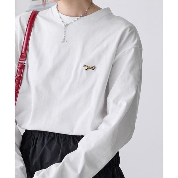 tシャツ PENNEYS/ペニーズ 別注 THE FOX ロゴ ワンポイントワッペン刺繍オーバーサイズTシャツ レディース メンズ
