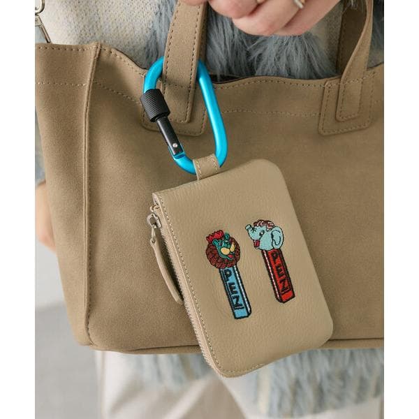 キーケース 「PEZ(ペッツ) ×ear」「牛革」カラビナ付きパス＆キーケース