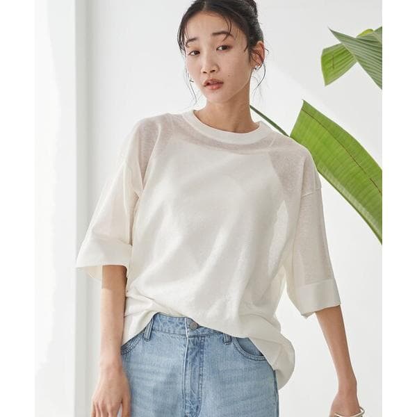 ニット セーター サラコシアーサマーニットビッグTシャツ レディース