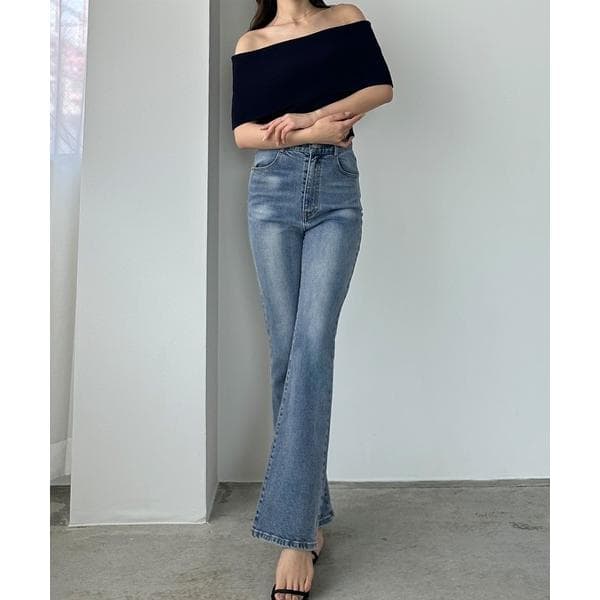 ジーンズ デニム デニムパンツ ストレッチフレアデニムパンツ「高身長サイズMT/低身長サイズS有り」 レディース