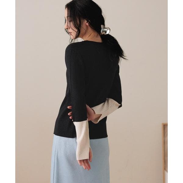 ニット セーター １２ＧハイショクスリーブＬＳ　451465 レディース