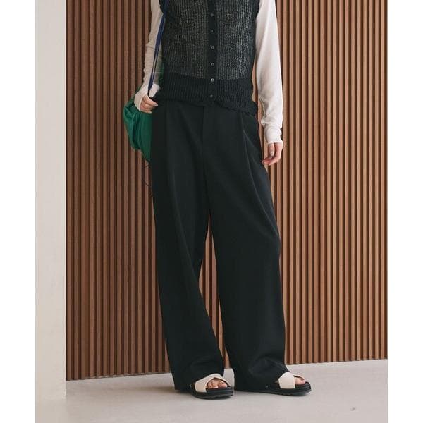 パンツ ポリエステルブレンド ツイルバックゴムパンツ レディース