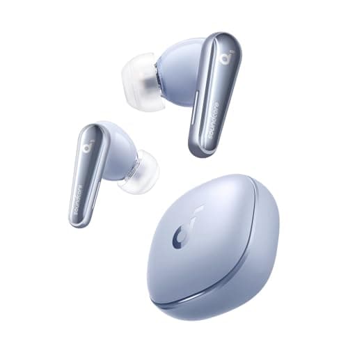 Anker Soundcore Liberty 4（ワイヤレスイヤホン Bluetooth 5.3）【完全ワイヤレスイヤホン/ウルトラノイズキャンセリング 2.0 / 3Dオーディオ / ワイヤレス充電/マルチポイント接続/外音取り込み / 最大28時間再生 / ハイレゾ / IPX4防水規格 / ヘルスモニタリング/PSE技術基準適合】スカイブルー