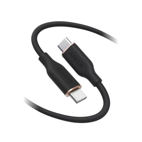 Anker PowerLine III Flow USB-C & USB-C ケーブル 1.8m ミッドナイトブラック