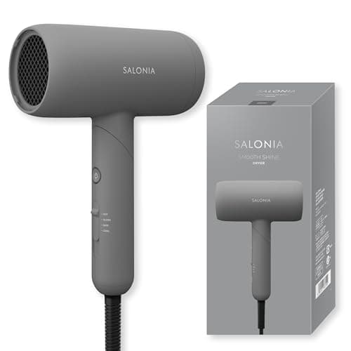 SALONIA サロニア スムースシャイン ドライヤー 大風量 速乾 軽量 ヘアドライヤー グレー【Amazon.co.jp限定】