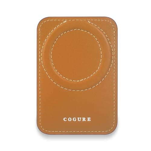 [COGURE] コグレ カードケース MagSafeウォレット 背面ポケット 本革 スリム 強力マグネット内蔵 iPhone16/15/14/13/12 Pro Plus Promax 対応 MagSafe搭載ケース対応 ギフトボックス付き COPMCH ブルーリン+ゴールドブラウン 2