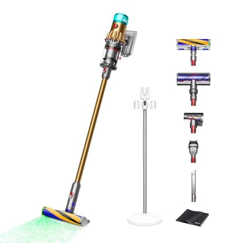 Dyson(ダイソン) 掃除機 コードレス Dyson V12 Detect Slim Absolute (SV46 ABL EX AM) スティック ハンディクリーナー サイクロン 充電スタンド付き【Amazon.co.jp限定】【高機能LEDとオートモードが、ゴミを見逃さない】