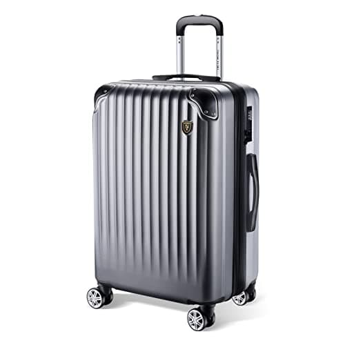 [New Trip] スーツケース キャリーケース 拡張機能付き 機内持ち込み 軽量 大型 S/M/Lサイズ キャリーバッグ 耐衝撃 大容量 ファスナータイプ 静音 ダブルキャスター TSAロック 海外 旅行 ビジネス 出張 (シルバー、Sサイズ/機内持ち込み：2～3泊/40L)
