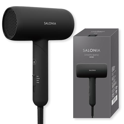 SALONIA サロニア スムースシャイン ドライヤー 大風量 速乾 軽量 ヘアドライヤー ブラック【Amazon.co.jp限定】