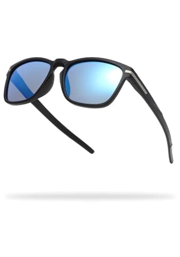 [TORINOX] サングラス メンズ 運転用 偏光サングラス 超軽量 UV400 釣り スポーツ (BLACK/BLUE 【PERFORMANCE】)