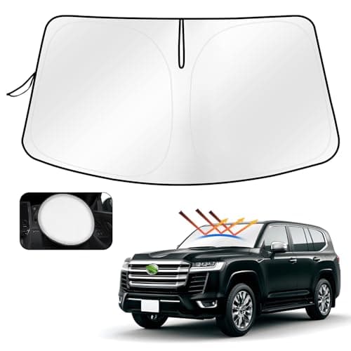 CARTIST ランドクルーザー 300系 サンシェード Land Cruiser サンセット 2021年-現行 サンライン サンフィア フロントサンシェード 日よけ 遮光 シェード UVカット 車中泊 カスタムパーツ アクセサリー 内装パーツ カー用品 取付簡単 ハンドルカバー収納袋付