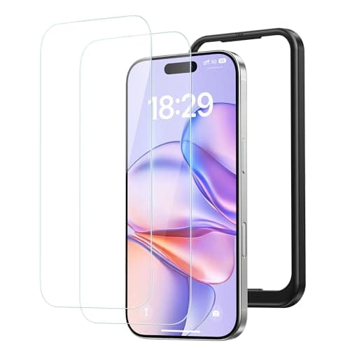 NIMASO ガラスフィルム iPhone 16 / iPhone 15 用 保護フィルム 強化ガラス 耐衝撃 高透過率 指紋防止 貼りやすい ガイド枠付き いPhone 16 / いPhone 15 (6.1インチ) 対応 2枚セット DSP24G1438