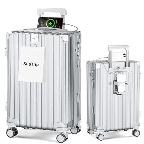 SupTrip Carry-on Suitcase Lightweight 40L Silver S (1-3 Nights)