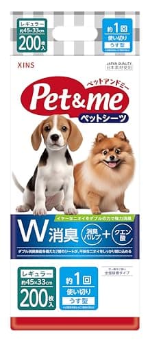 Pet&me Pet Sheet W Deodorizing Thin Regular 33×45cm 200 Sheets