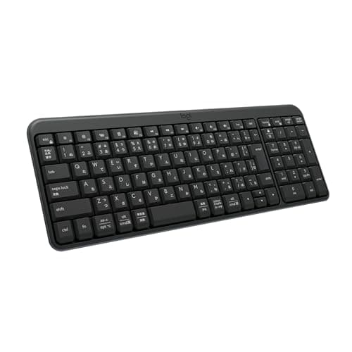 【Amazon.co.jp限定】 ロジクール Bluetooth ワイヤレスキーボード K250GRd キーボード テンキー コンパクト 日本語配列 耐水 無線 ワイヤレス K250 Windows Mac Chrome グラファイト 国内正規品 ※Amazon.co.jp限定 壁紙ダウンロード付き