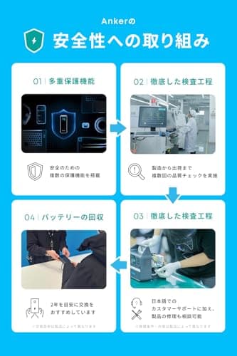 Anker MagGo モバイルバッテリー 10000mAh スリム ブラック 9