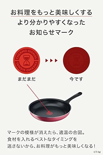 T-Fal Frying Pan 26cm Gas Compatible B55905 Cranberry Red 5