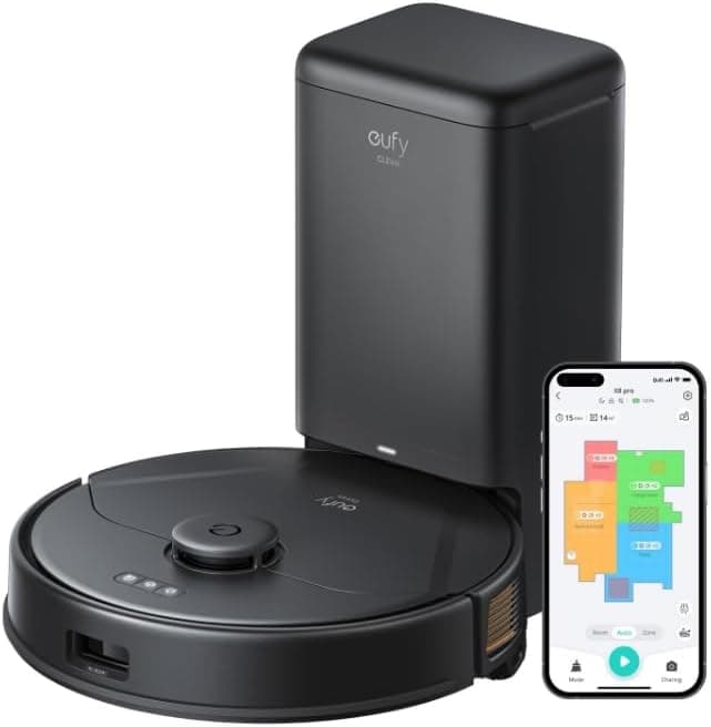 Anker Eufy Clean (ユーフィクリーン) X8 Pro with Self-Empty Station (ロボット掃除機)【4000Pa×2吸引力/自動ゴミ収集ステーション/毛絡み除去システム/アプリ操作】
