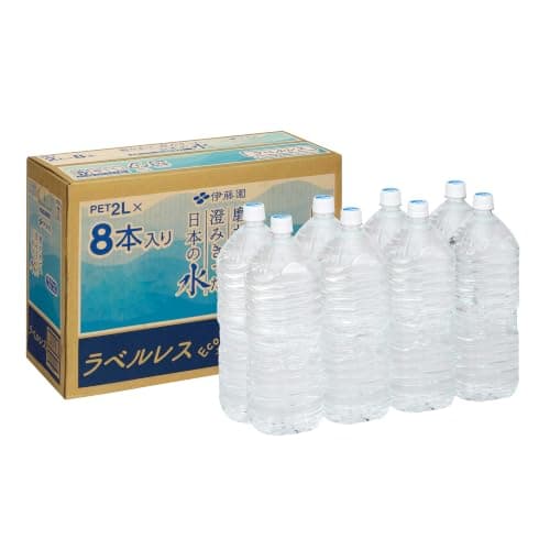 伊藤園 ラベルレス 磨かれて、澄みきった日本の水 2L×8本