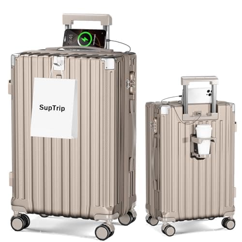 SupTrip Luggage S 40L Carry-on Champagne Gold USB Port Double Casters