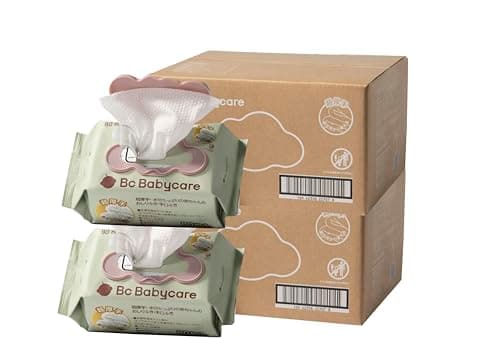 【bc babycare】 おしりふき 1920枚（ 80枚入× 24パック） 赤ちゃん お尻拭き 厚手 ウェットティッシュ ウェットワイプ 手口ふき 蓋付 無添加 純水99.9％ (24)