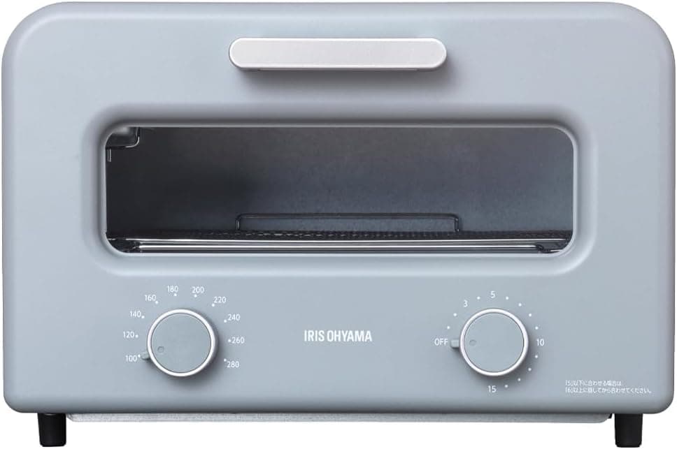 アイリスオーヤマ スチームカーボントースター オーブン 4枚焼き 表面サクサク ふんわり柔らかスチーム機能 スチーム 無段階温度調整 切り替え タイマー 遠赤外線 カーボンヒーター 広々でピザも焼ける グラタン SOT-401-H ストーングレー