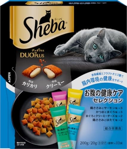 Sheba Duo Plus Adult Cat Digestive Health Care Selection 200g (20g×10 pouches) ×12