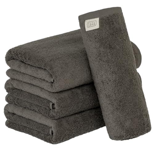 Tao Rukenjo Volume Rich #003 Bath Towel Charcoal Gray 4-Pack