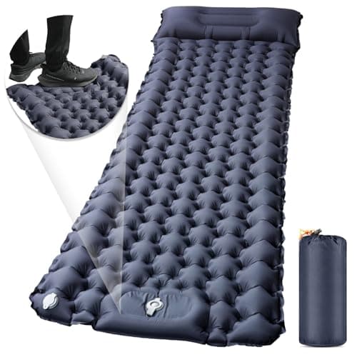 ENUOTEK Air Mattress Camping Mat 30s Inflates 10cm Thick R Value 4.0 Pillow Included Foot Pump Unlimited Connect