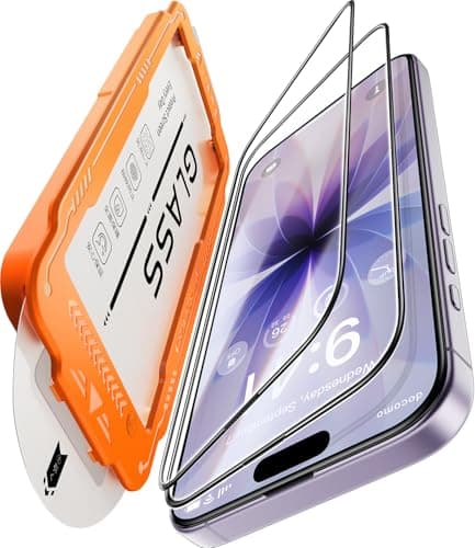 iphone 17 ガラスフィルム 用【米軍No.1規格航空材料&独創的なガイド枠】 2枚セット いphone17 保護フィルム 全面保護 最強硬度10H 耐衝撃 气泡なしZeniss 自動吸着 貼付け簡単 iphone17フィルム 超クリア画質 高光沢 ブルーライトカット 目の疲れ軽減 強化ガラス アイフォン17 携帯フィルム 指紋防止 破損防止 飛散防止 超フィット感 極細黒縁あり 6.3インチ