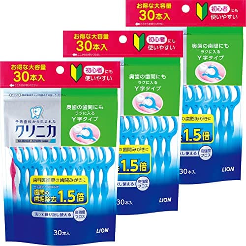 クリニカ アドバンテージ デンタルフロス Y字タイプ 30本入×3個