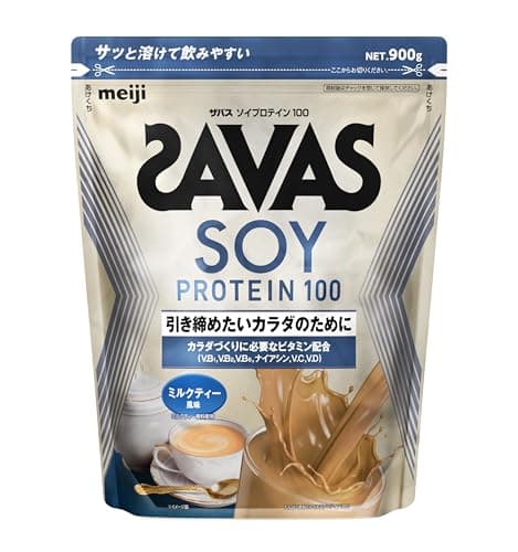 明治　ザバス　ソイプロテイン　１００　ミルクティー風味　９００ｇ　１パック