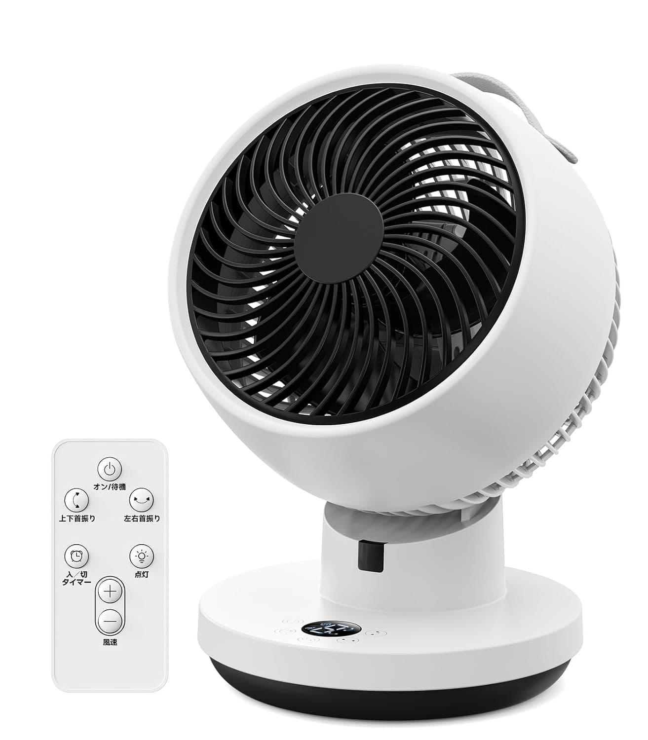 サーキュレーター DCモーター 【2026 先行発売モデル＆節電対策】扇風機 兼用 さーきゆれーたー 360度回転 静音 強力送風 6段階風量調節 小型 省エネ リモコン付き 予約機能/タイマー付き メモリー機能 換気/空気循環/部屋干し 梅雨除湿 衣類乾燥 冷房/暖房 組み立て簡単 6-30畳対応 日本語取扱説明書付き