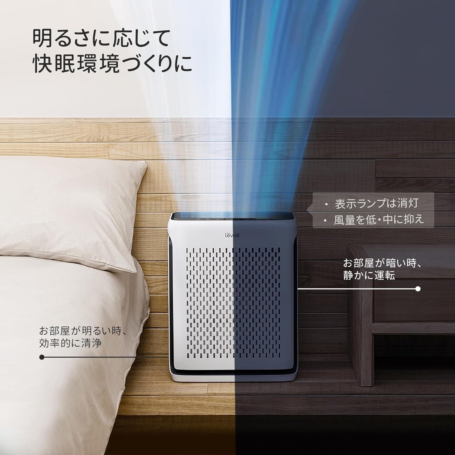 【節電対策】Levoit(レボイト) 空気清浄機 ハイグレード Vital 100S 花粉 21畳 集じん 小型 ハウスダスト 脱臭強化 ホコリ・光センサー付き 四面吸気口 ペットの毛対策 静電HEPA 花粉対策 自動/ペットモード 9