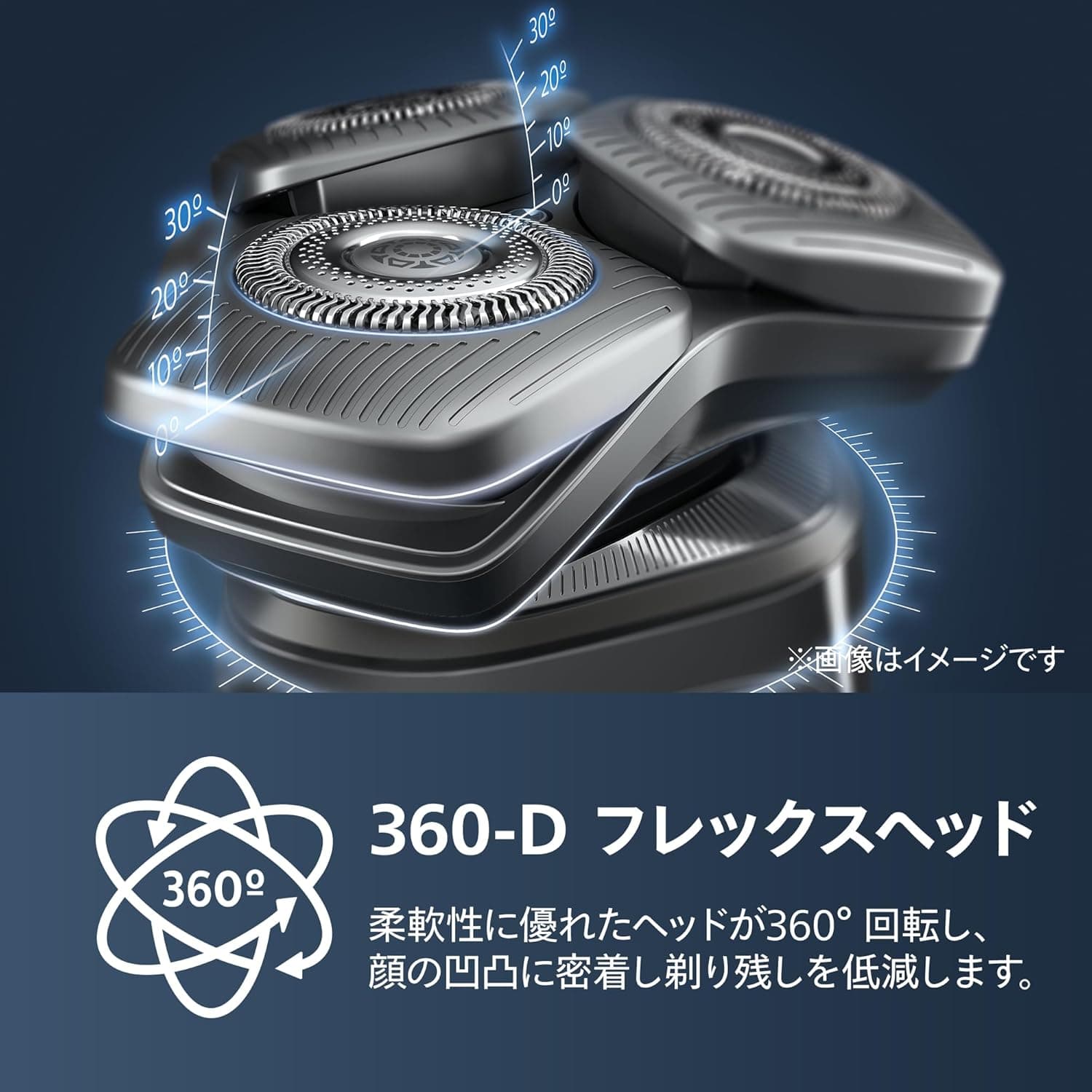 【肌にやさしい】フィリップス 電動シェーバー 9000シリーズ 電動 髭剃り メンズ (72枚刃・回転式/SkinIQテクノロジー・お風呂剃り & 丸洗い可) S9696/31 ブラック 5